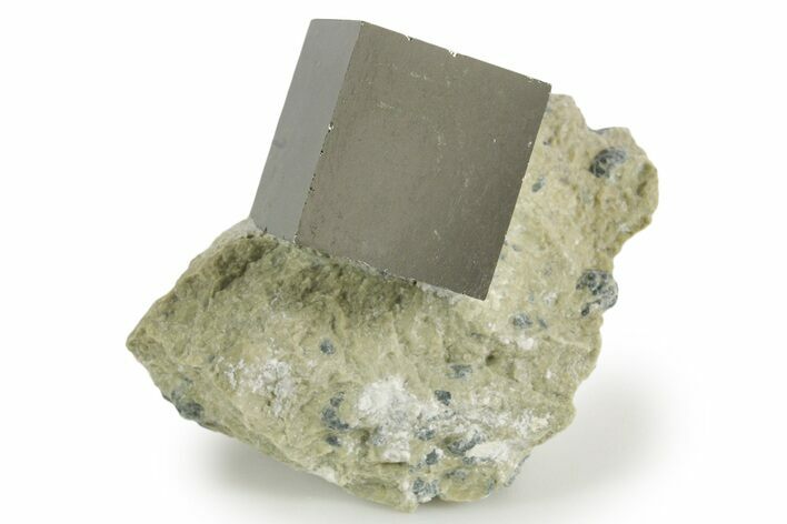 Natural Pyrite Cube In Rock - Navajun, Spain #337870